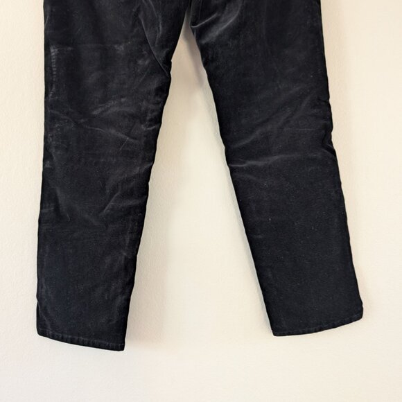 J. Jill Black Velvet Straight Leg Pants Size 8‎ Petite Classic Casual Chic - Picture 9 of 10